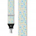 Bretele barbati personalizate, model iepuras de Paste, fundal floral